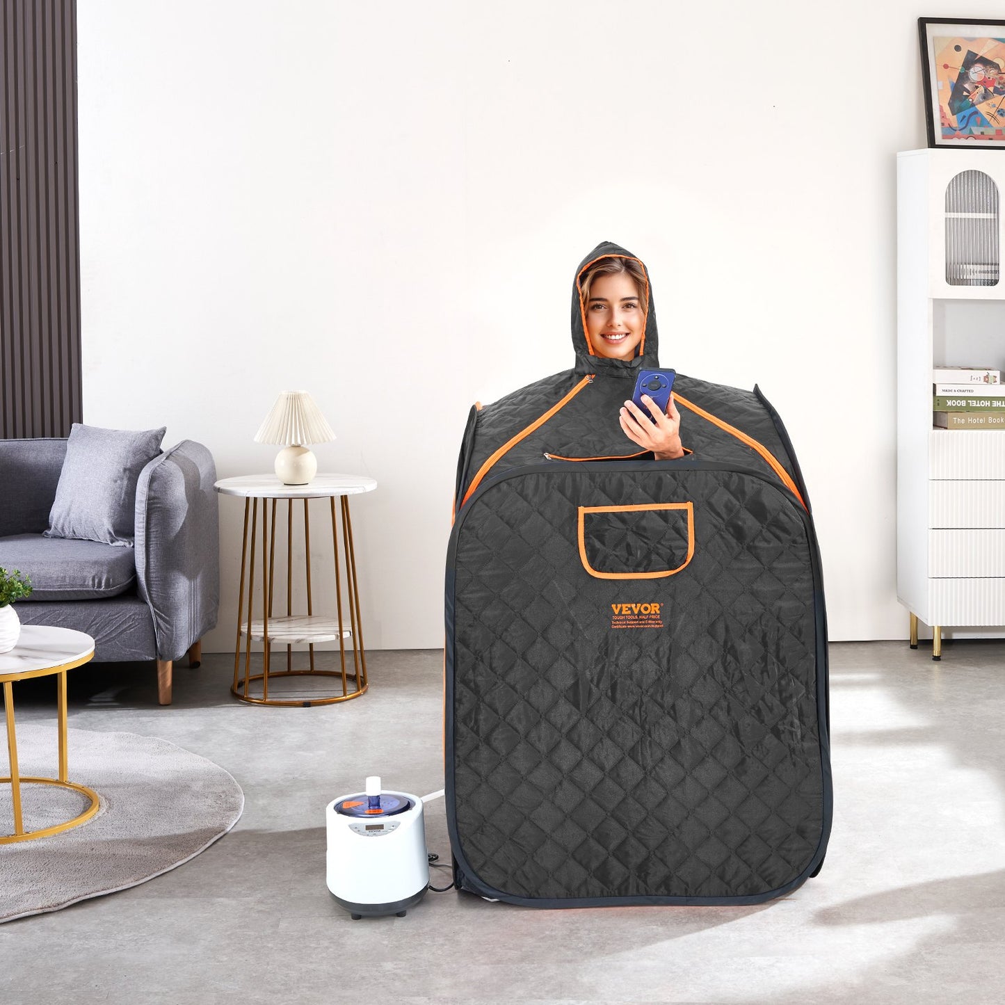 Portable Steam Sauna Tent 1000W Personal Spa Loss Weight Detox Therapy, 800x800x1000 mm