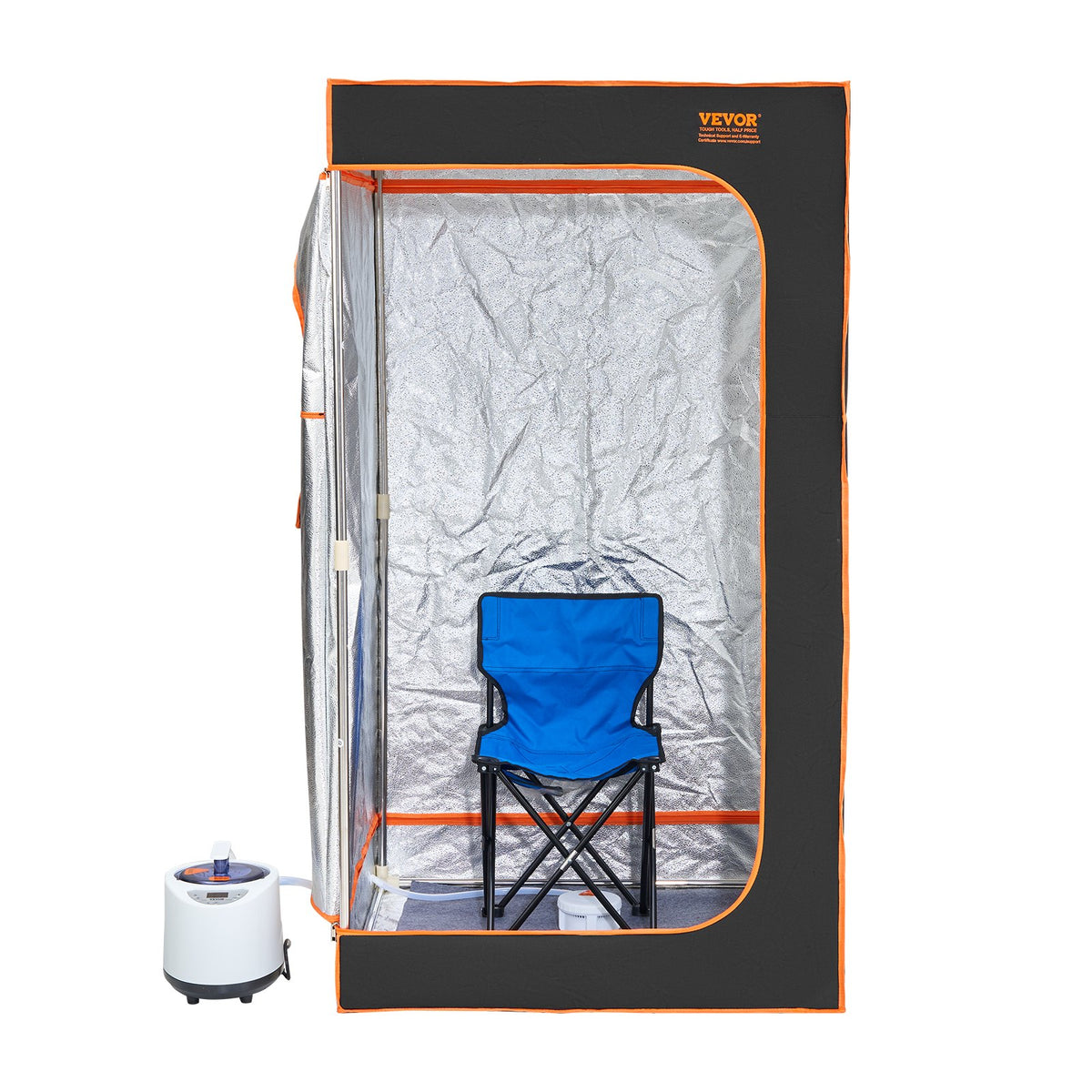 Portable Steam Sauna Tent Full Size 1000W Personal Sauna Blanket W/ Chair, 880 x 880 x 1600 mm