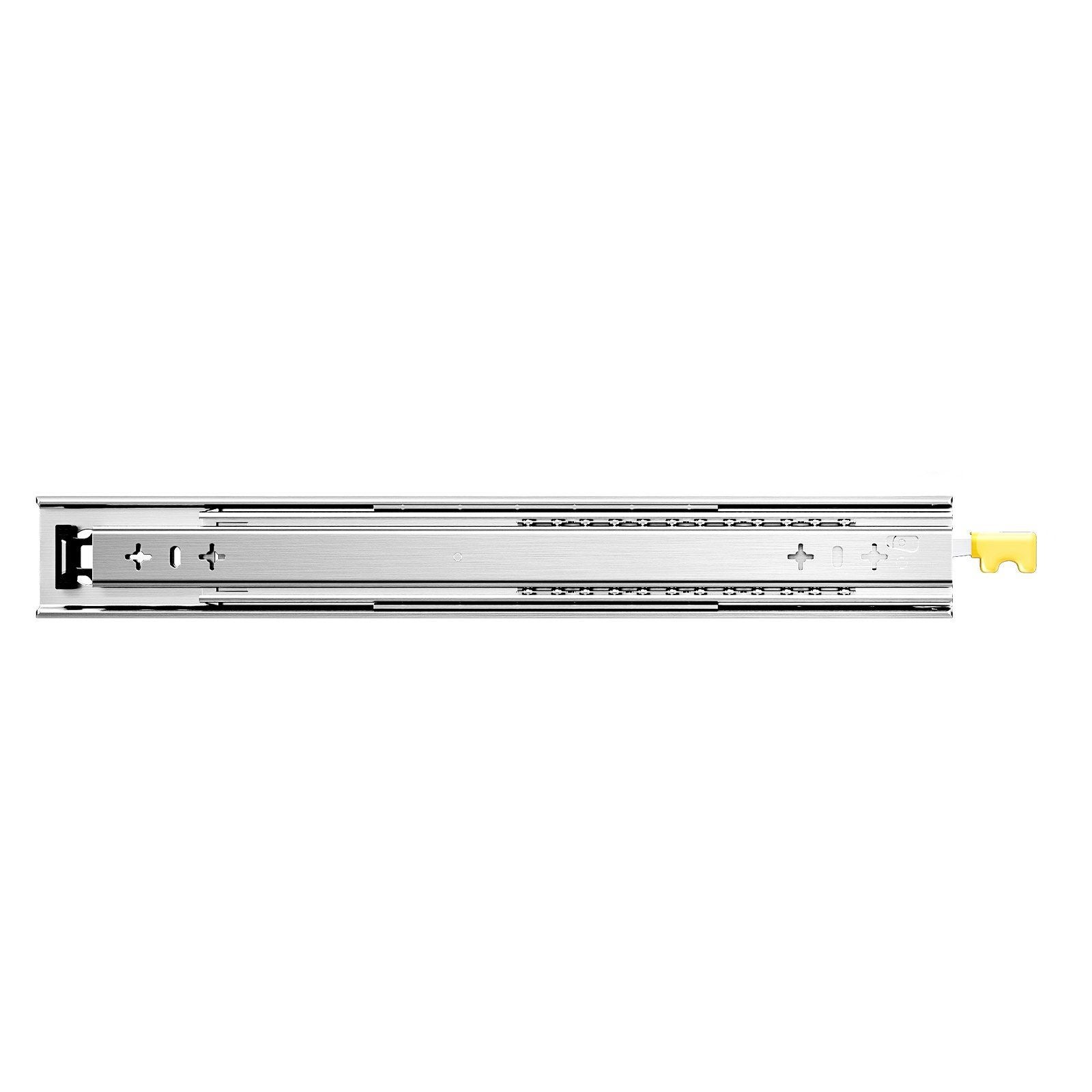 1 Pair Full Extension Drawer Slides 16 18 20 24 30 35 38 59 32 36 40 48 60 in, 250 lbs Load Capacity Locking Drawer Slides, Ball Bearing with Lock Side Mount Drawer Slide Rail