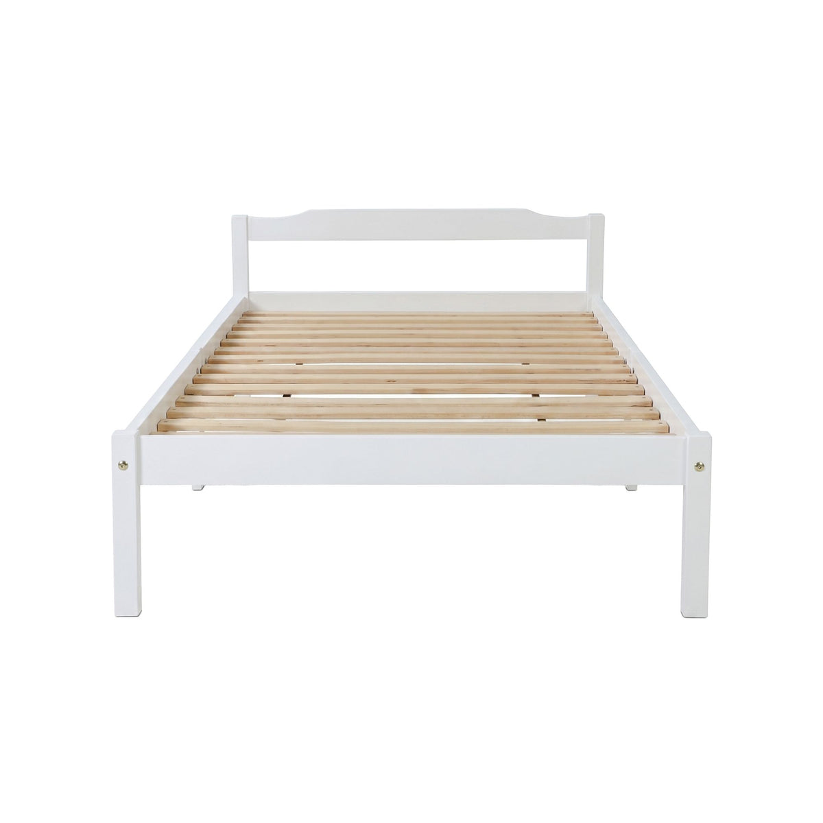 Artiss Bed Frame King Single Size Wooden White LEXI