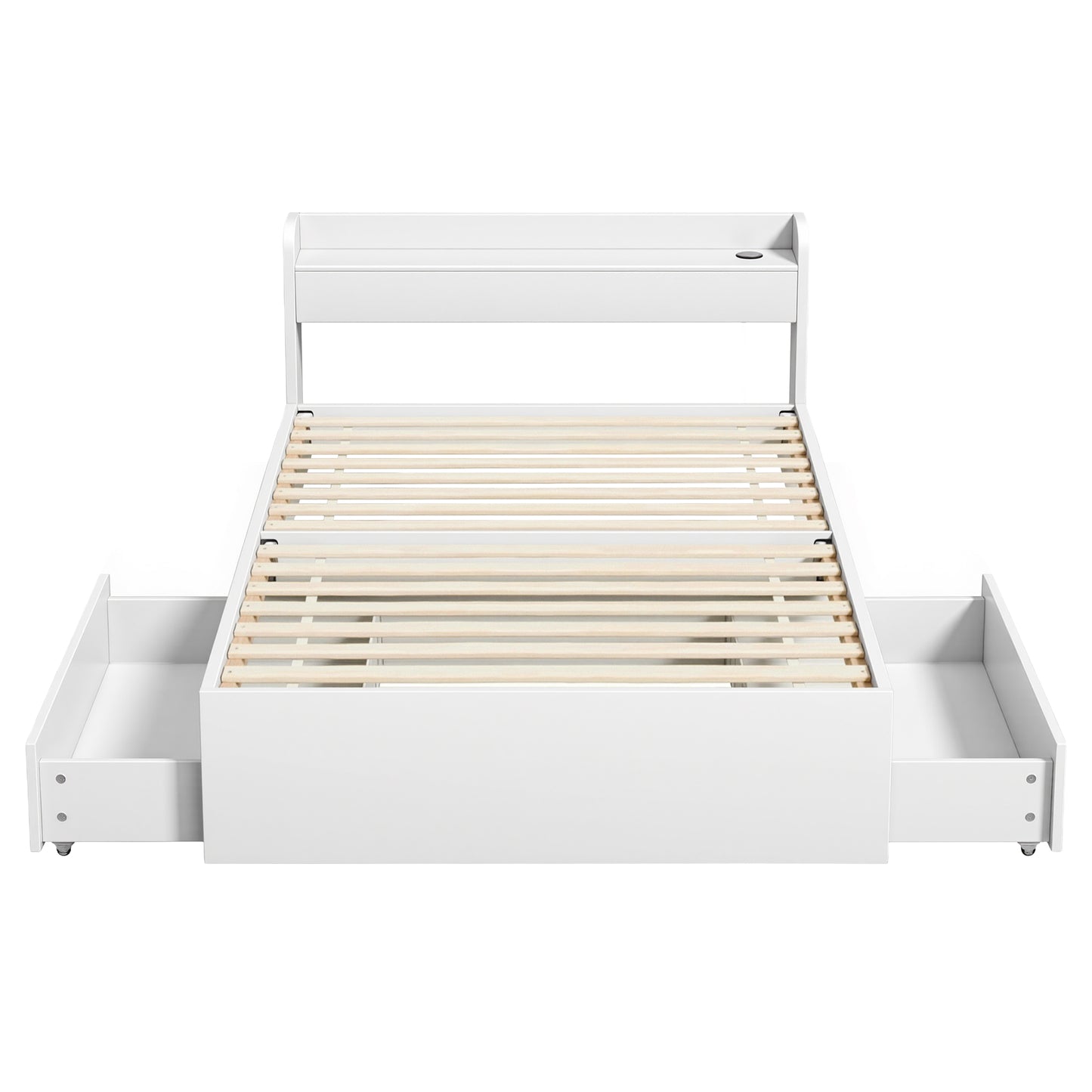 Artiss Bed Frame King Single Size with Charging Ports and 2 Drawers AURA