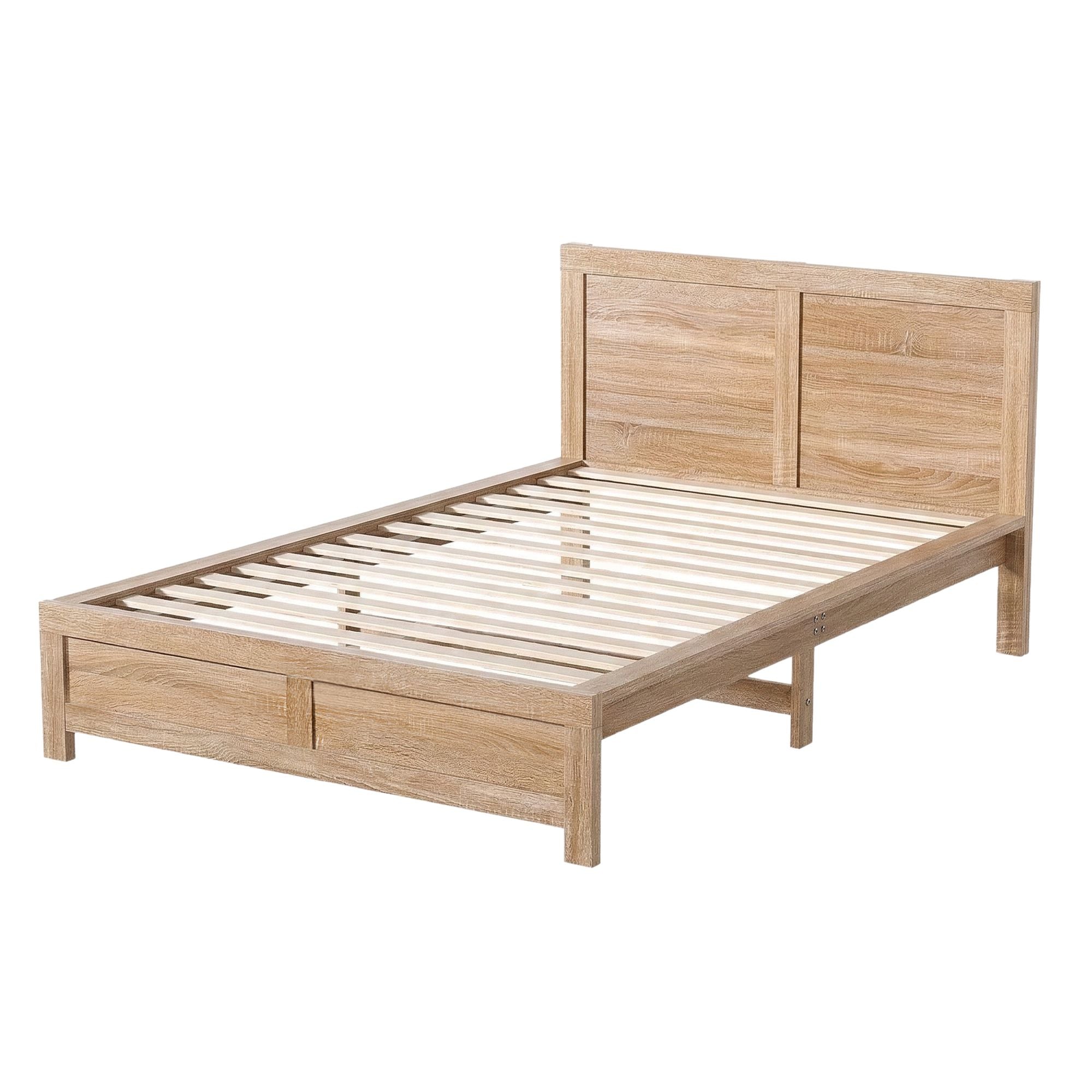 Artiss Single Bed Frame Wooden Bed Base Walnut