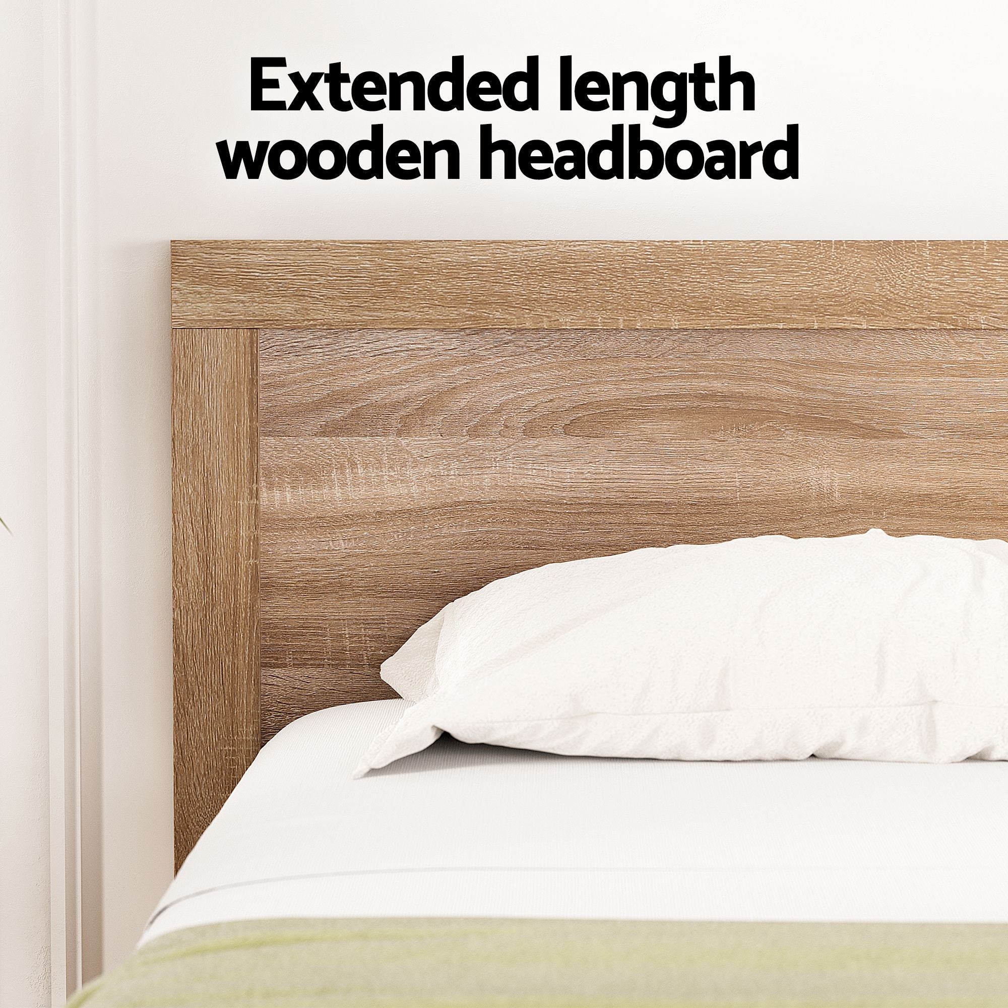 Artiss Single Bed Frame Wooden Bed Base Walnut