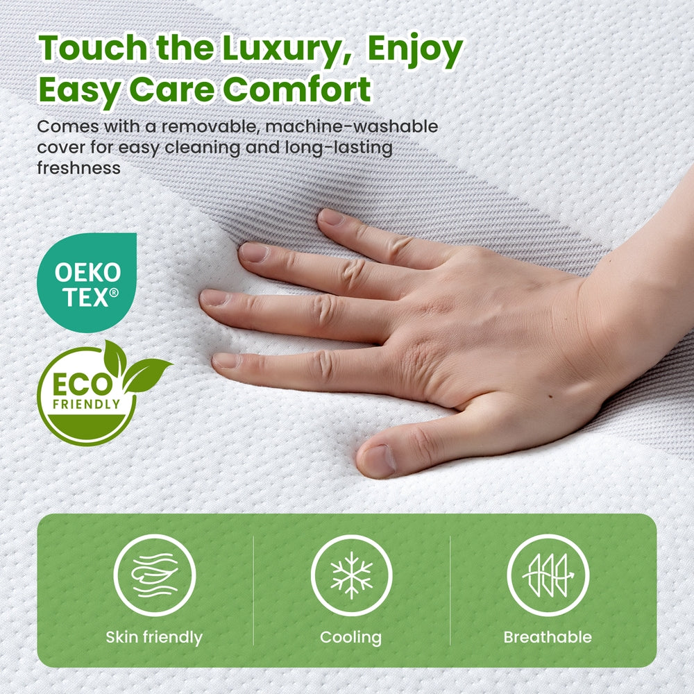 20cm King Single Reversible Gel Memory Foam Mattress BedStory Medium Soft & Firm
