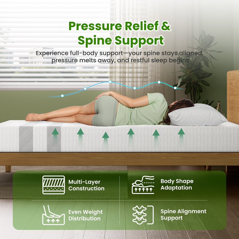 20cm King Single Reversible Gel Memory Foam Mattress BedStory Medium Soft & Firm