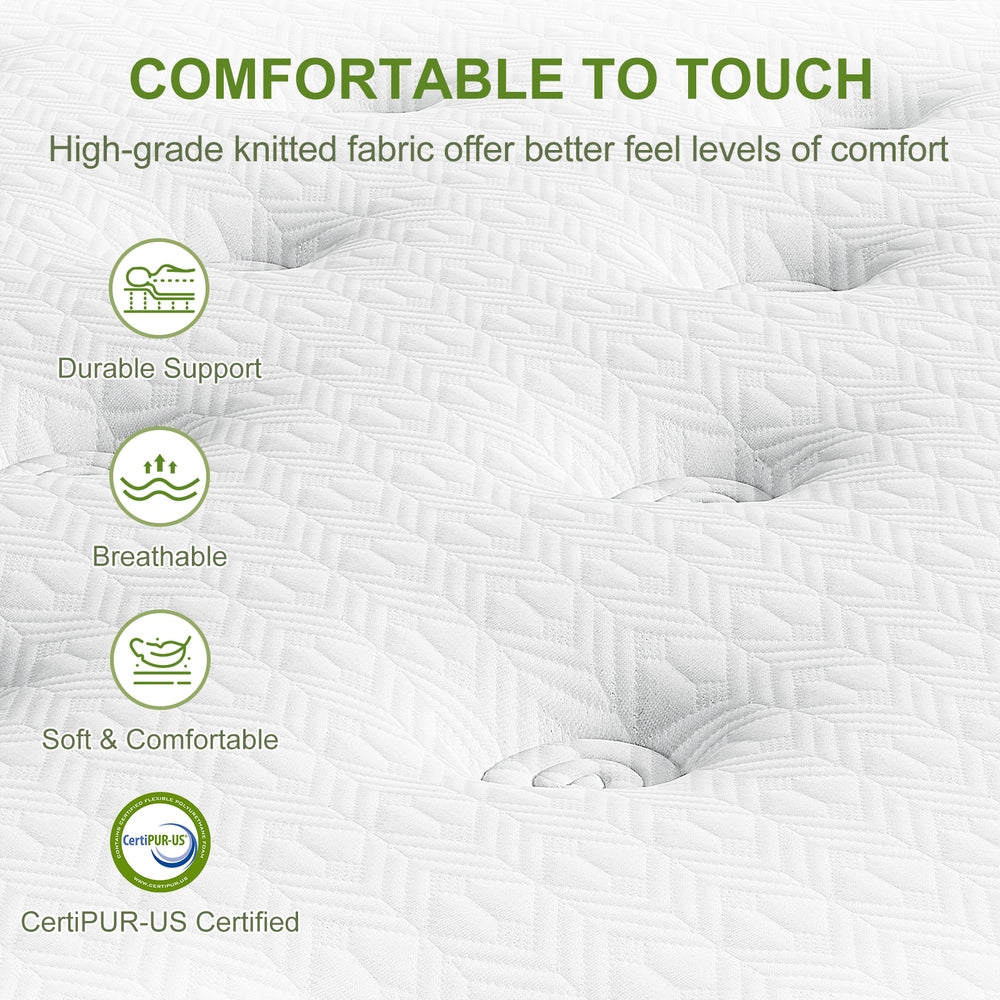 BedStory 34cm Single Latex Hybrid Mattress Medium Firm - 5 Zone Pocket Spring Bed for Pressure Relief Motion Isolation