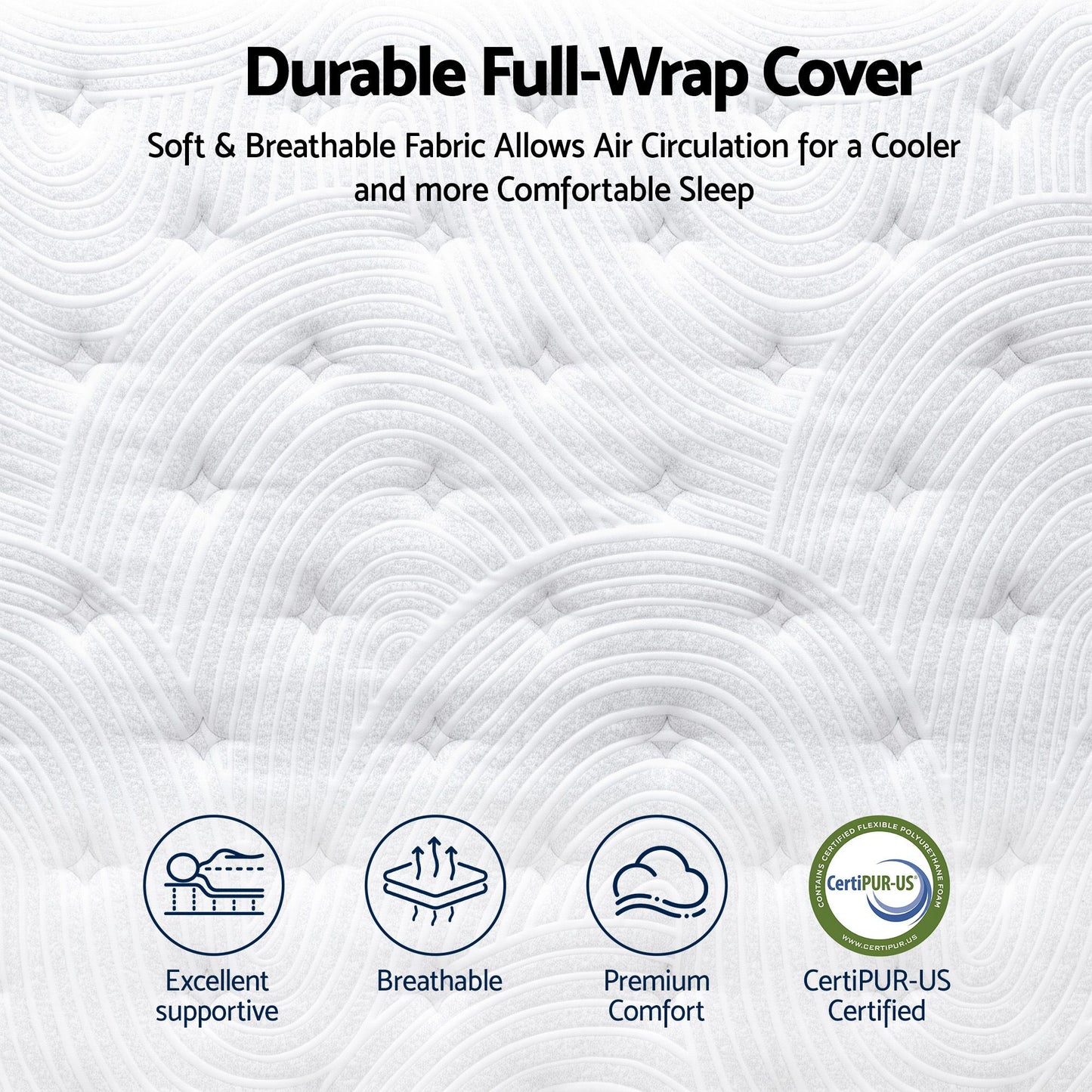 RoomSense King Single Mattress, 34cm Thick Medium Soft Hybrid Mattress for Back Pain Relief, Tencel Cooling Pocket Spring Mattress King Single Size in a Box