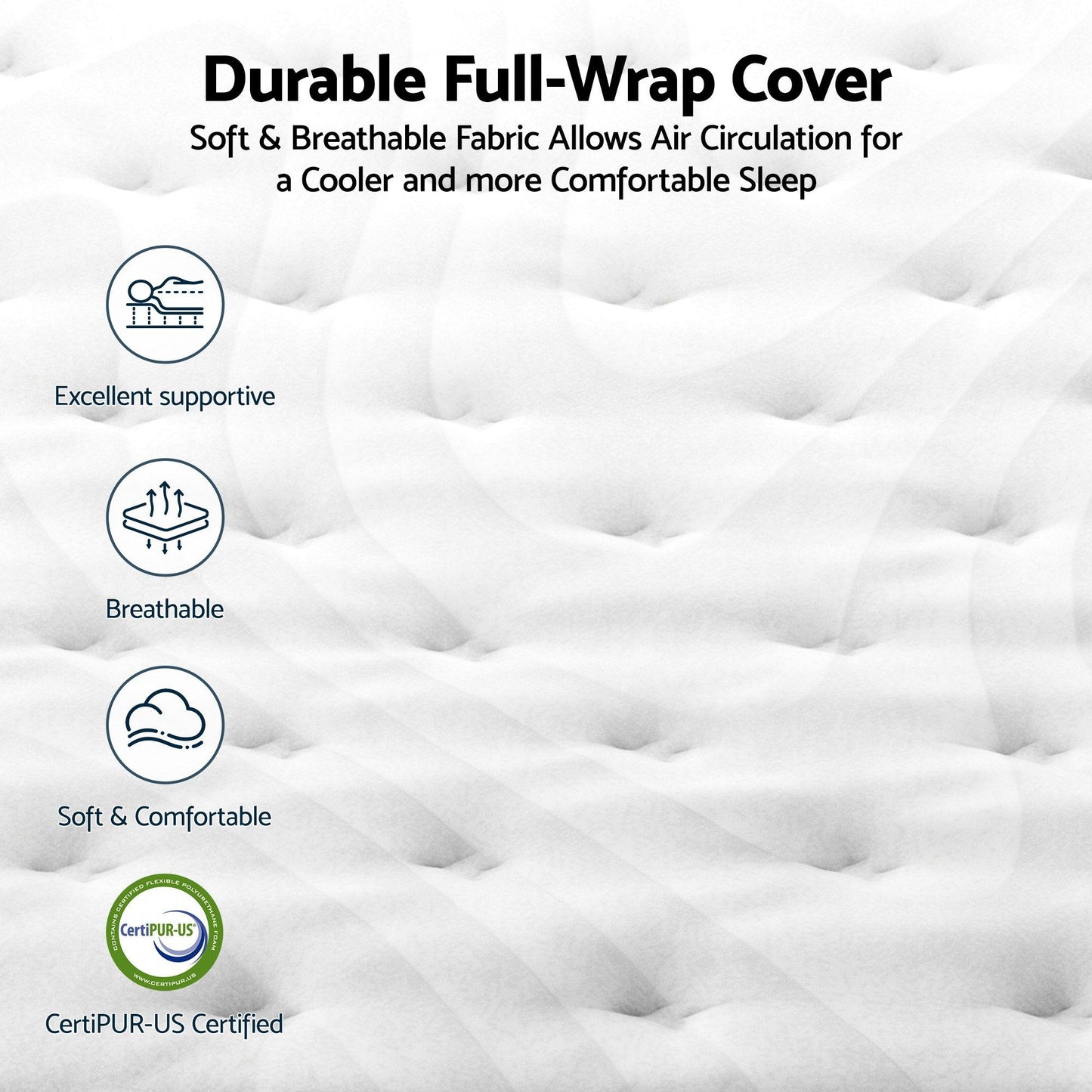 RoomSense King Mattress , 30cm Medium Firm Hybrid Mattress with Latex Lumbar Support for Back Pain Relief , Pocket Spring Mattress King Size in a Box