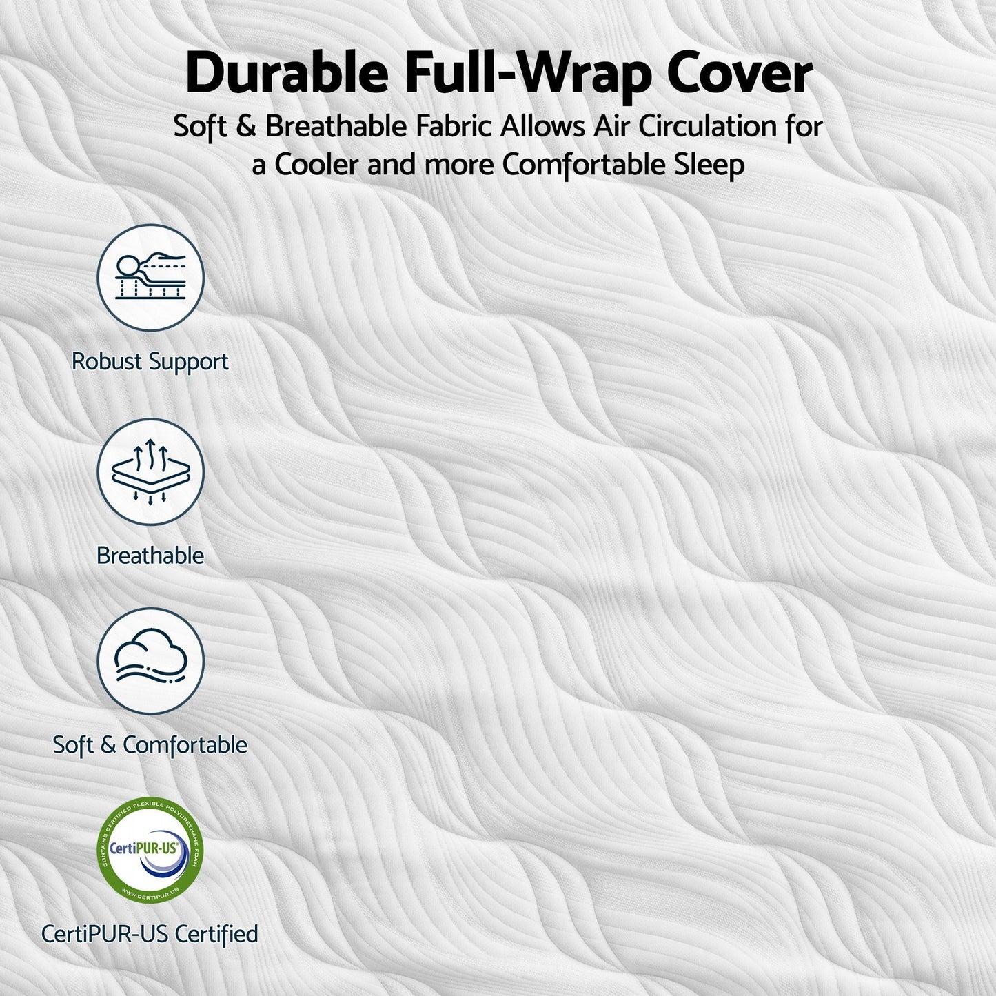 RoomSense King Single Mattress, 26cm Orthopedic Firm Mattress for Back Pain Relief, Pocket Spring Hybrid Mattress King Single Size for Home & Rental