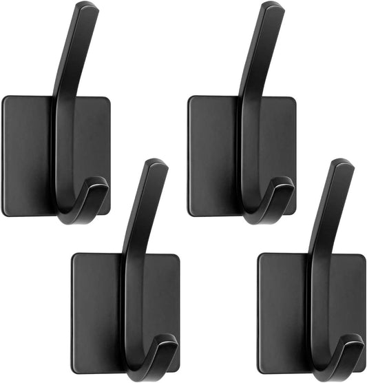 4 Pack Strong Self Adhesive Hooks for Kitchen and Bathroom