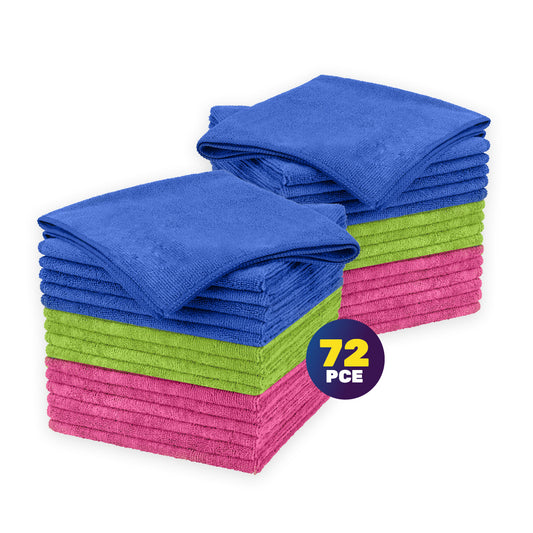 Xtra Kleen 72PCE Microfibre All Purpose Cloth Lint Free Absorbent 30 x 38cm